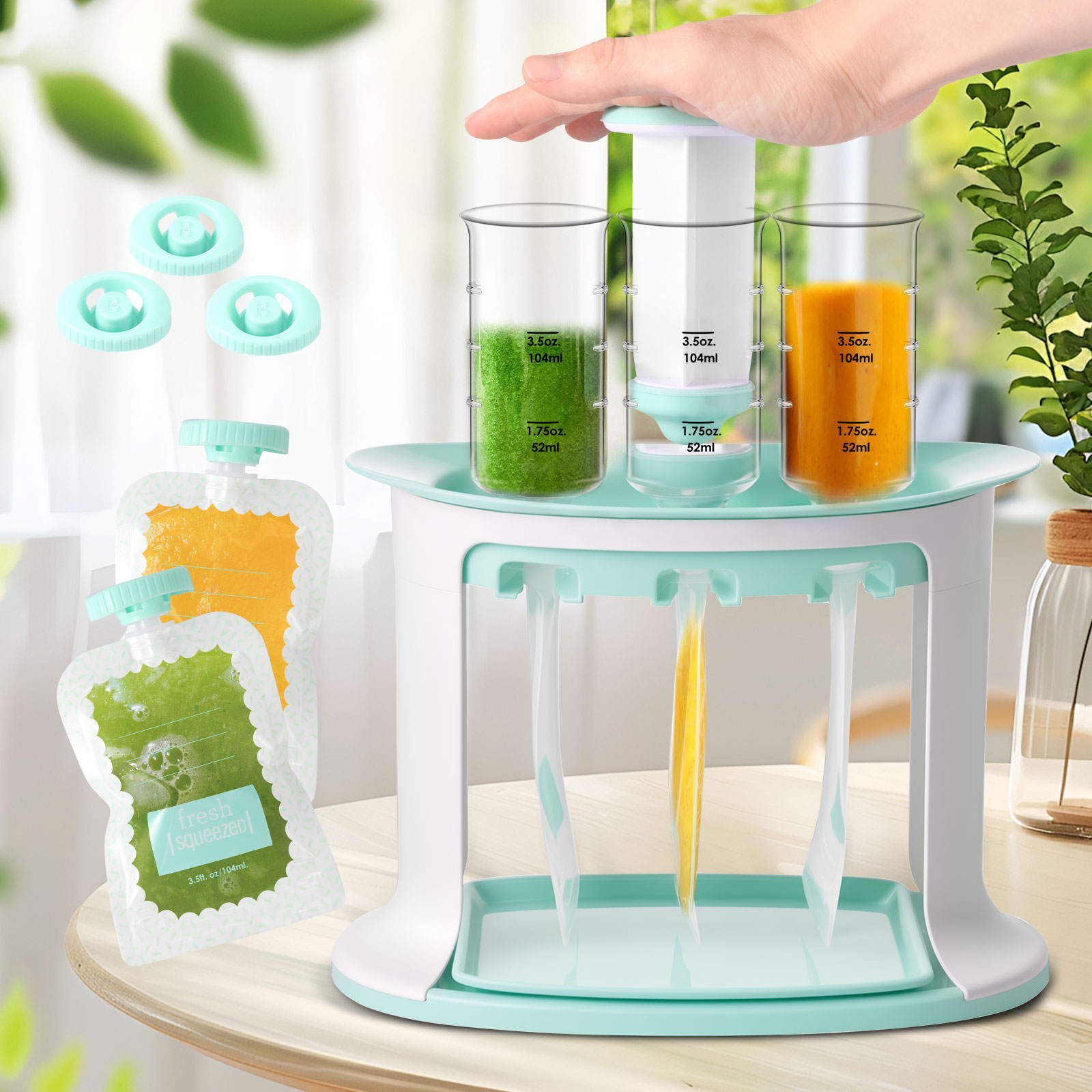 Baby Food Pouches 1 Year Old - Bebek için Sıkma İstasyonu Yeniden Kullanılabilir