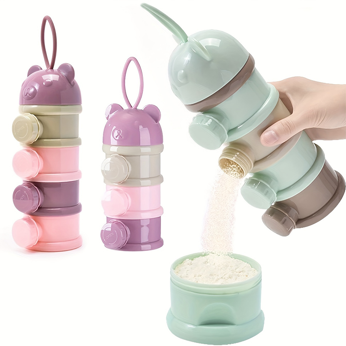 Baby Food Pouches - Askılı Büyük Kapasiteli Bebek Süt Tozu
