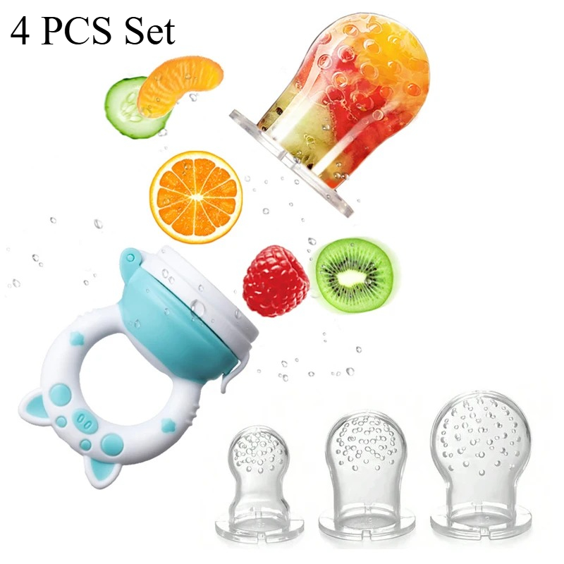 Baby Food Feeder - 4'lü Set Silikon Meyve ve Sebze