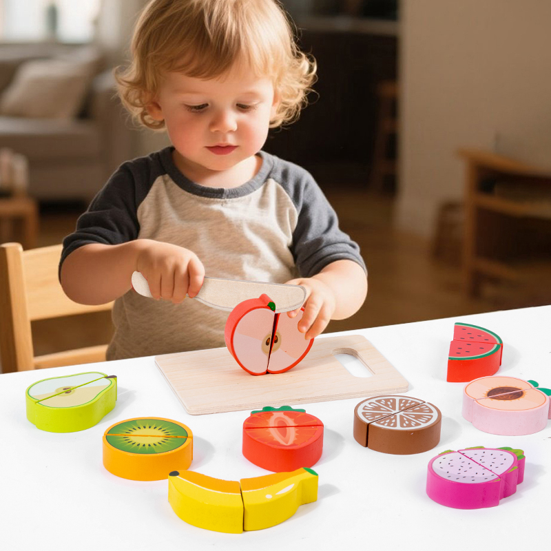 Baby Food Under 1 Year - Ahşap Mutfak Oyuncak Simülasyon Kesme Meyve