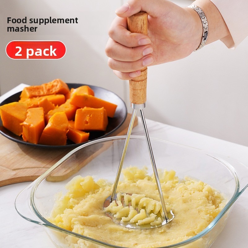 Baby Food Healthy - Paslanmaz Çelik Patates Ezici, Kolay Preslenebilir,