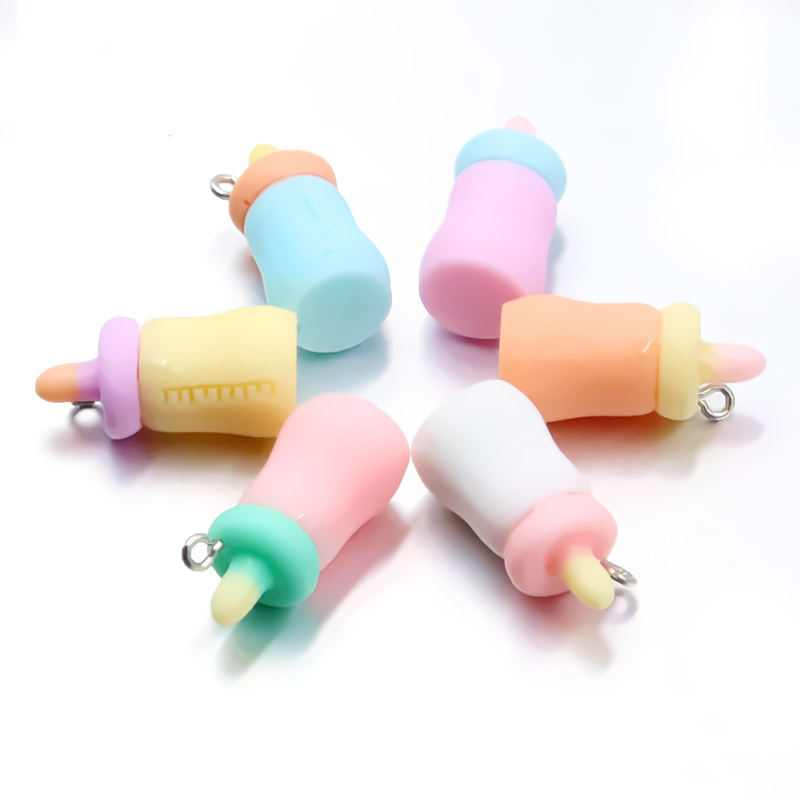 Baby Food Flavors - 10 adet 12X26MM 6 renk Charms