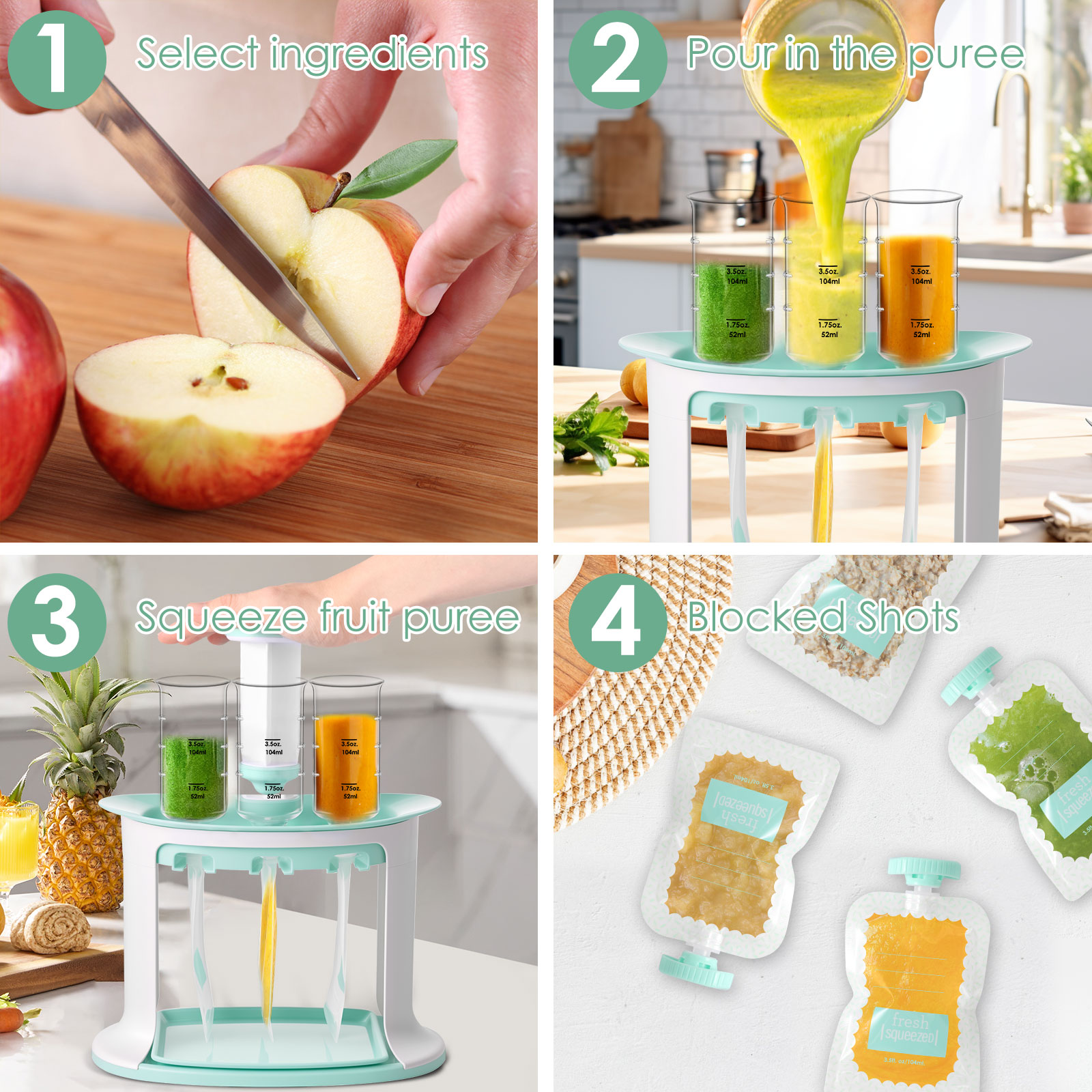 Bebek için Sıkma İstasyonu Yen - Baby Food Pouches 1 Year Old incelemesi ve fiyatı