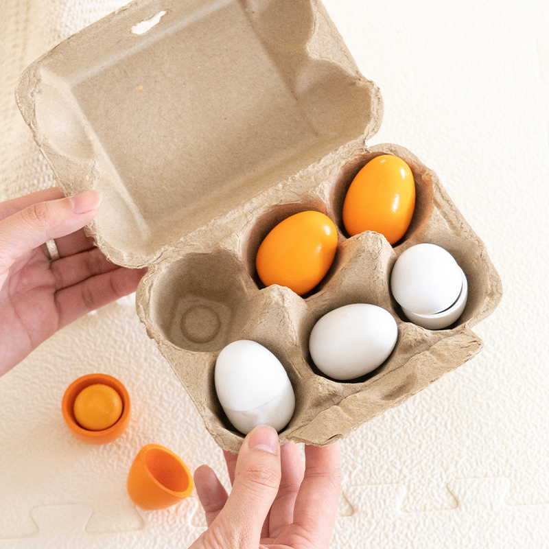 6 adet ahşap yumurta oyuncak y - Baby Food Under 1 Year incelemesi ve fiyatı