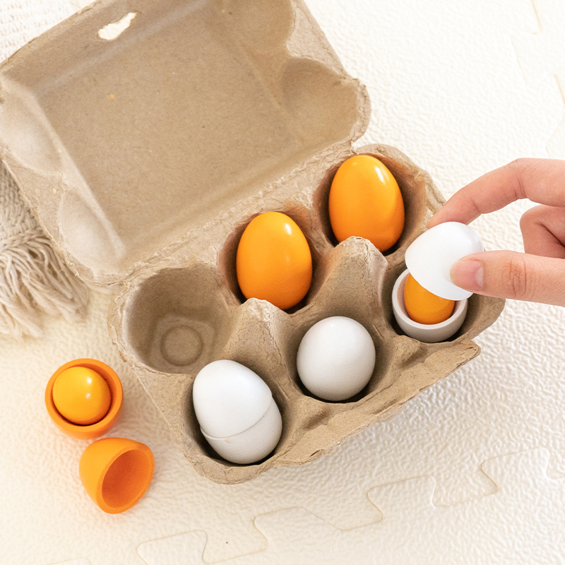 6 adet ahşap yumurta oyuncak y - Baby Food Under 1 Year incelemesi ve fiyatı